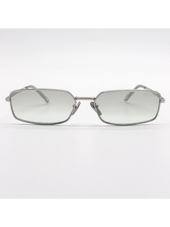 New Prada Square Silver Metal Unisex Sunglasses PRA60S 1BC80G main image 5